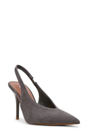 Steve Madden Andromeda Slingback Pumps in Grey Suede at Nordstrom, Size 5.5