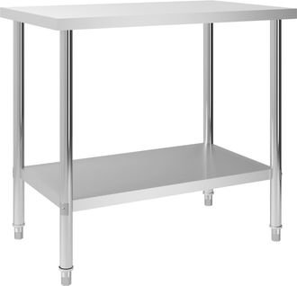 vidaXL Vidaxl - Mesa De Trabajo Para Cocina Acero Inoxidable 100x60x85 Cm