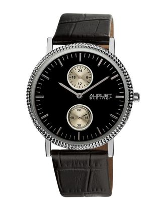 August Steiner Mens Leather Watch