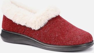 Hotter Womens Snug II Womens Warmlined Slippers - Red - Size: 5
