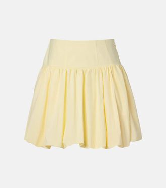 SIMKHAI Pippa cotton-blend poplin miniskirt