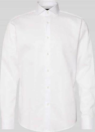 HUGO BOSS Regular Fit Businesshemd aus reiner Baumwolle Modell JOE in Weiss, Größe 39