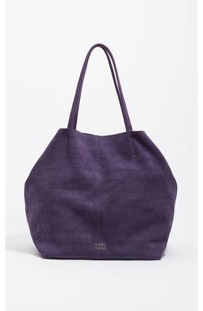 Bimba & Lola Large Split Leather Shopper Bag in Purple at Nordstrom