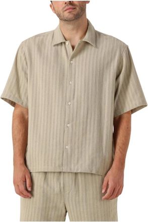 Woodbird Truien & Vesten, Heren, Beige, M, Katoen, Casual overhemd