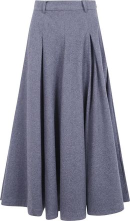 By Malene Birger Eden Maxi Rok - Dames - Midirokken - Grijs - S - Katoen - Rokken