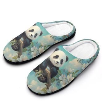 Generic Cute Panda Bear Womens Slippers Warm House Slippers Indoor House Shoes with Anti-Skid Rubber Sole
