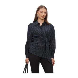 Object Object, Overhemden, Dames, Blauw, S, Katoen, Objmalua L/S RE Shirt 147