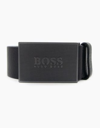 HUGO BOSS Mens Hugo Boss Icon Logo Belt Black 001 - Size: 110