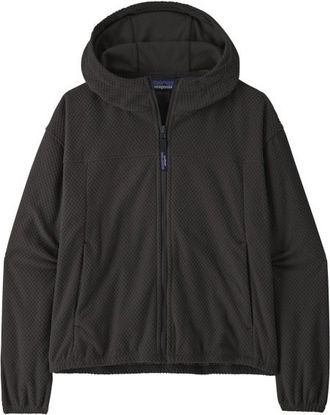 Patagonia Textured Fleece Hoody Fleecejacke f&uuml;r Damen | schwarz