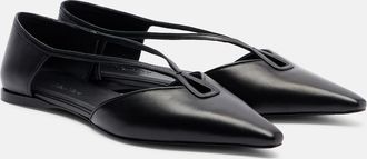 Max Mara Amatassa leather ballet flats