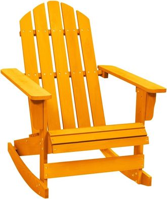 vidaXL Vidaxl - Silla Mecedora De Jard&iacute;n Adirondack Madera Maciza Abeto Naranja