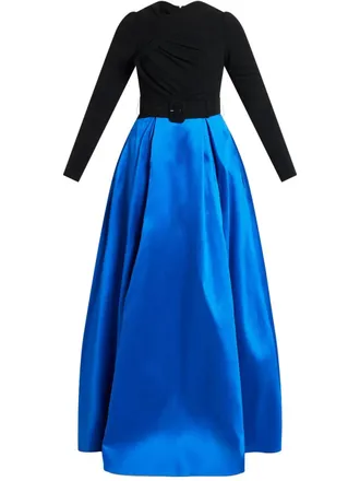 Talbot Runhof Nogoya 1 gown - women - Silk/Polyester/Cupro/Elastane - 36 - Blue