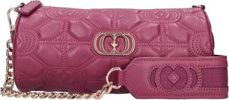 La Carrie Stich&Spoon Schoudertas Rond - Dames - Schoudertassen - Paars - ONE Size - Leer - Tassen
