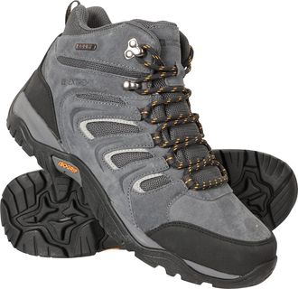 Mountain Warehouse Aspect Mens IsoGrip Boots - Waterproof Hiking Shoes, Phylon Midsole Footwear, Suede & Mesh Upper - Best for Spring Summer, Camping, Travelling Charcoa