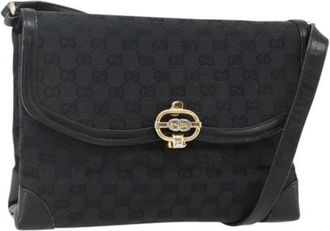 Gucci Pre-owned Vintage Schoudertas - Dames - Vintage Schoudertas - Zwart - ONE Size - Leer - Vintage