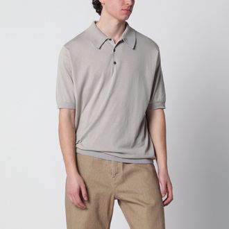 John Smedley Polo Isis beige chiara in cotone