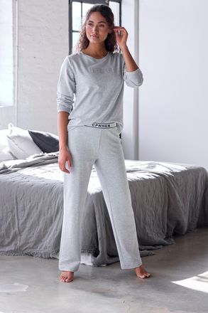 Copenhagen Pyjamahose COPENHAGEN STUDIOS, Damen, Gr. 32/34, N-Gr, grau, Hosen Pyjamahose, aus Hochwertiger Qualit&auml;t
