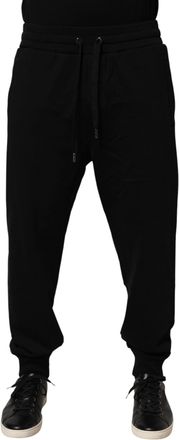 Dolce & Gabbana Black DG Logo Cotton Jogger SweatMens Mens Pants (Pre-Owned)