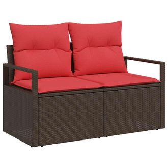 vidaXL Divano Da Giardino Con Cuscino 120 X 62 X 69 Cm. Polyrattan Vidaxl