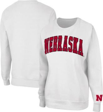 Colosseum Womens Colosseum White Nebraska Huskers Campanile Pullover Sweatshirt at Nordstrom, Size Xx-Large