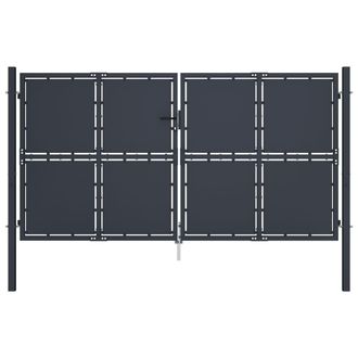Berkfield Home Garden Gate Steel 300x150 cm Anthracite