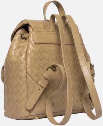Marc Ellis Gevlochten Rugzak - Dames - Rugzakken - Bruin - ONE Size - Polyester - Tassen