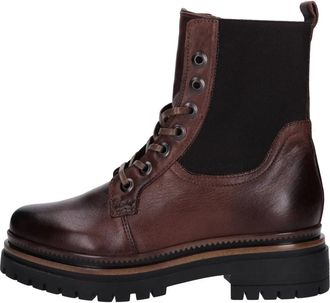 Mjus Veterschoen Enkellaars - Dames - Veterlaarzen - Bruin - 39 EU - Leer - Schoenen
