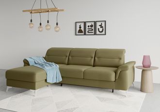 Sit&more Ecksofa »Sinatra L-Form« mit Recamiere, optinal mit Kopfteilverstellung und Armteilfunktion