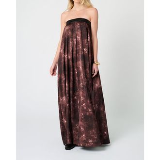 WeWoreWhat Strapless Maxi Dress in Chestnut Multi at Nordstrom, Size X-Small