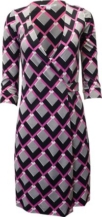 Diane Von Fürstenberg Diane Von Furstenberg Printed Wrap Dress in Multicolor Silk