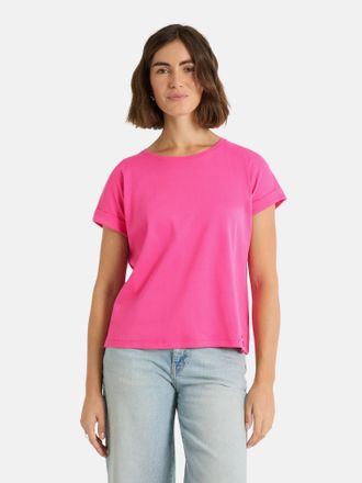 Lieblingsst&uuml;ck T-Shirt LIEBLINGSST&Uuml;CK CamilaEP, Damen, Gr. 4XL, lovely pink, Single Jersey, Obermaterial: 100% Baumwolle, unifarben, h&uuml;ftlang, Rundhals, mit Umschlag