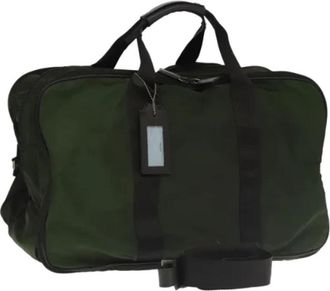 Prada Pre-owned Nylon travel-bags - Dames - Vintage Weekendtas - Groen - ONE Size - Nylon - Vintage