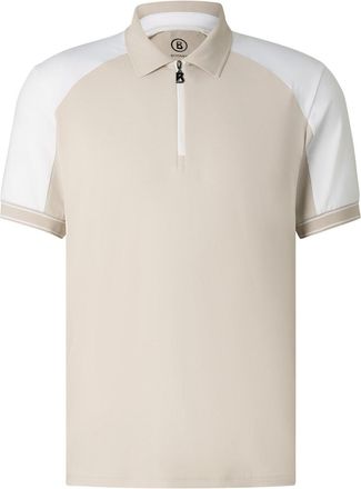Bogner Fabius functional short-sleeved top for men - Sand/white - XXL