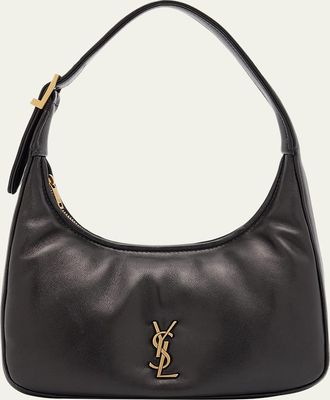Saint Laurent Calypso Mini YSL Shoulder Bag in Plunged Lambskin