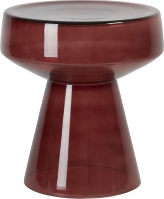 Light & Living Light&living - Mesa Auxiliar Dakwa Vidrio Burdeos - &Oslash;37x44 Cm