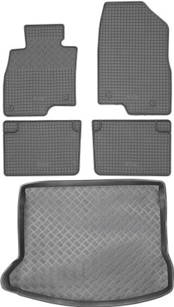 OEM Juego De Alfombrillas De Goma Para Coche Y Alfombrilla Para Maletero Para Mazda 3 Iii Hatchback (2013-2018)