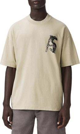 AllSaints Linx Graphic T-Shirt in Sage Green at Nordstrom, Size Xx-Large
