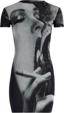 Jean Paul Gaultier Jurken - Dames - Korte kleedjes - Zwart - M - Leer - Kleedjes