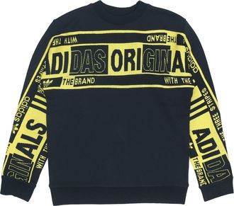 adidas originals Real Scarf Crew Casual Sports Round Neck Pullover Black ED9357