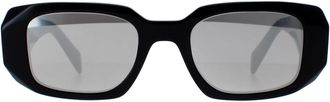 Prada Rectangle Black Light Grey Mirror Silver PR17WS