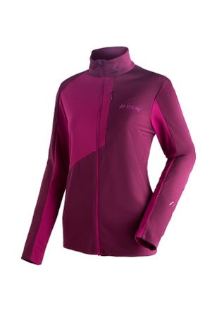 Maier Sports Fleecejacke MAIER SPORTS Purga Jacket, Damen, Gr. 36, pink (magenta), 100% Polyester, Rundhals, Jacken Fleecejacke, Damen Midlayer, Fleece mit aufgera
