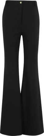 Pinko Stijlvolle zwarte broek - Dames - Wijde Broeken - Zwart - M - Broeken