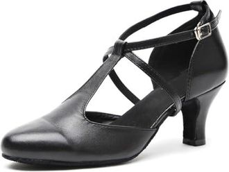 Sandales De Danse Latine Pour Femme – Talon Réglable, Semelle Daim – Confortables Pour Salsa, Tango, Soirée