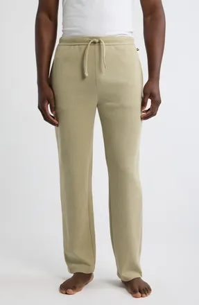 BOSS Waffle Knit Lounge Pants in Light/pastel Green at Nordstrom, Size Xx-Large