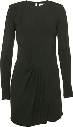 Saint Laurent Mini-jurk met gesmockte taille - Zwart