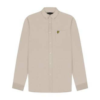 Lyle & Scott Overhemden, Heren, Beige, 2Xl, Katoen, Lichtgewicht Oxford Shirt