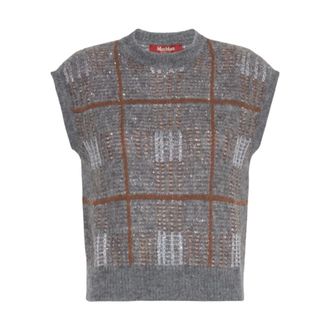 Max Mara Jersey de cuello redondo - Knitwear - Mujer - Gris - L