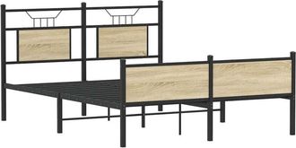 vidaXL Vidaxl - Bed Frame without Mattress Sonoma Oak 140x200 cm Engineered Wood