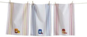 Tag Fresh Pick Jam Jar Dishtowel Set/3 Multi Cotton Summer in White at Nordstrom