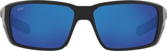 Costa Mens Fantail Pro Sunglasses 580G In Matte Black Blue Mirror